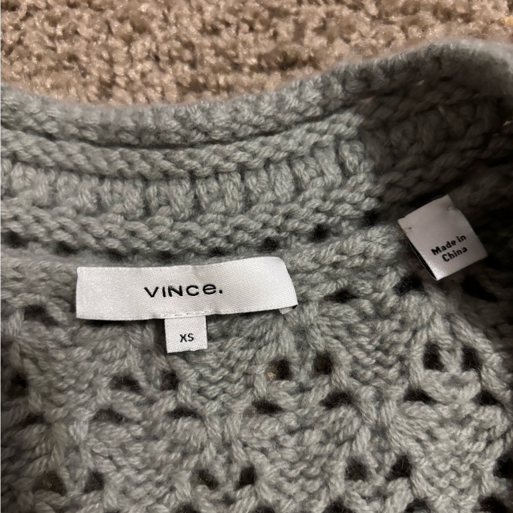 Revolve Vince Crochet Cardigan and Camisole in Artichoke Size XS - Picture 3 of 9